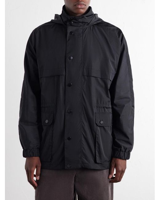 A.P.C. Blue Valery Logo-Printed Shell Jacket for men