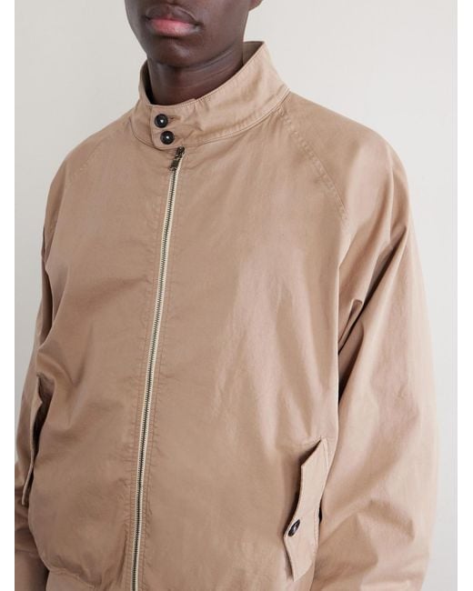 Massimo Alba Natural Cotton-blend Twill Bomber Jacket for men