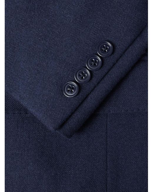 Ralph Lauren Blue Kent Slim-fit Herringbone Wool for men