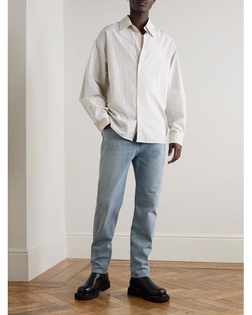Agolde Blue Curtis Slim-Fit Straight-Leg Distressed Jeans for men