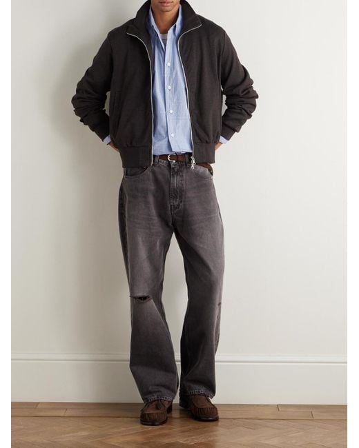 Our Legacy Blue Beyond Checked Cotton-poplin Shirt for men