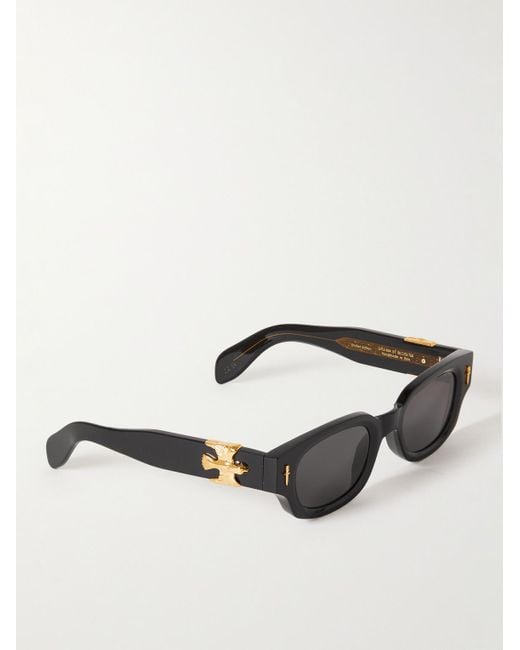 Cutler & Gross The Great Frog Sonnenbrille mit D-Rahmen aus Azetat mit Verzierungen in Black für Herren