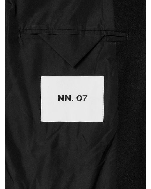 NN07 Black Austin 8225 Virgin Wool-Blend Coat for men