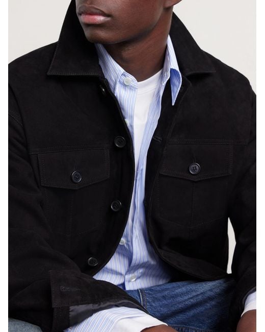NN07 Black Roy 90031 Suede Jacket for men