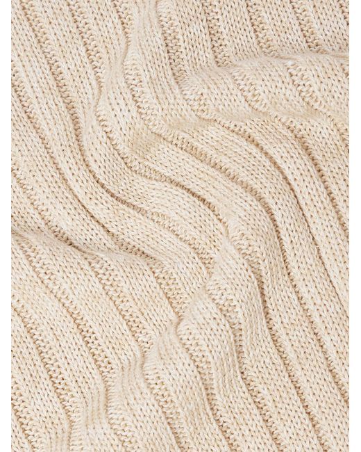 Federico Curradi Natural Ribbed Linen And Organic Cotton-Blend Sweater for men