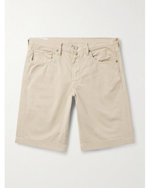 Incotex Division gerade geschnittene Shorts aus einer Baumwollmischung in Natural für Herren