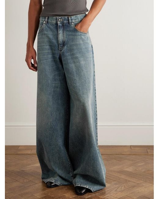 Balmain Blue Wide-leg Jeans for men