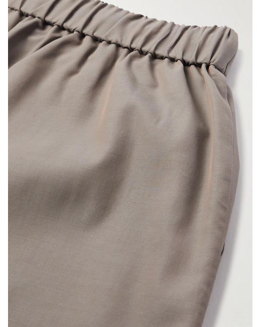 Fear Of God Gray Eternal Wide-Leg Twill Drawstring Shorts for men