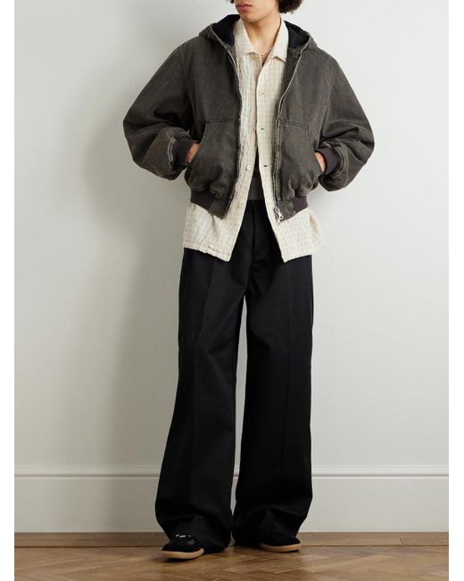 Our Legacy Black Bank Denim Hooded Jacket for men