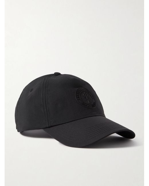 Frescobol Carioca Black Logo-appliquéd Shell Baseball Cap for men