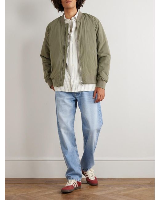 NN07 Green Dixon 8280 Padded Recycled-Shell Bomber Jacket for men