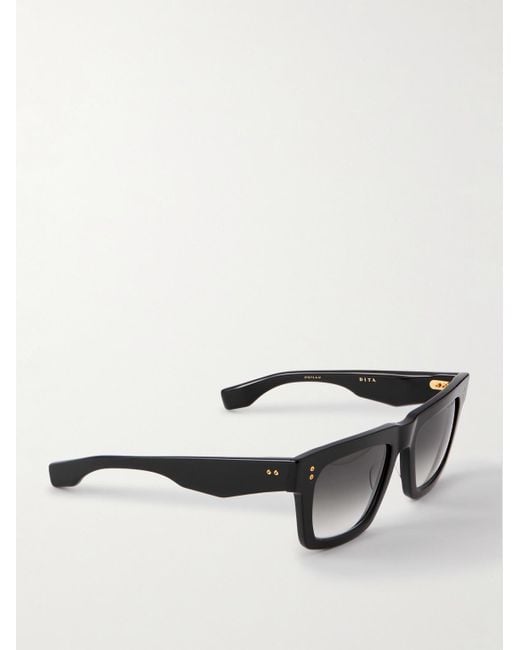 Dita Eyewear Black Mastrix Square-Frame Acetate Sunglasses for men