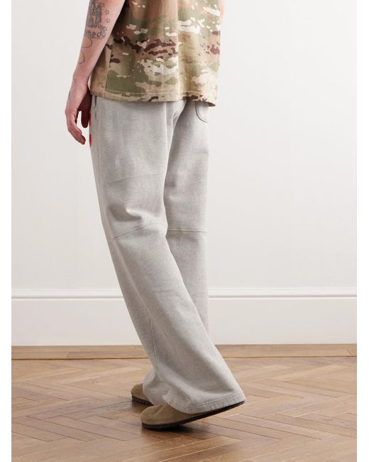 CHERRY LA White Parachute Straight-leg Logo-appliquéd Cotton-jersey Sweatpants for men