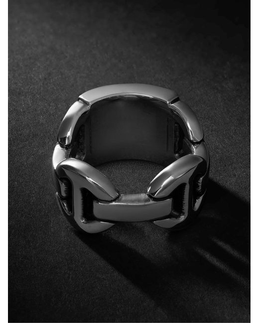 Hoorsenbuhs Black Sterling Ring for men