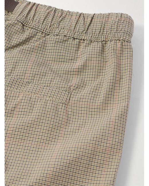 Our Legacy Natural Wander Wide-Leg Belted Prince Of Wales Cotton-Blend Cordura Trousers for men