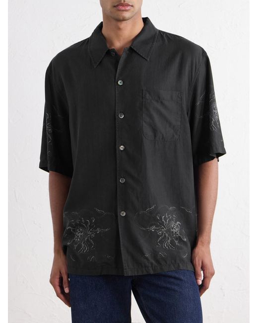 Our Legacy Black Every Printed Lyocell Shirt for men