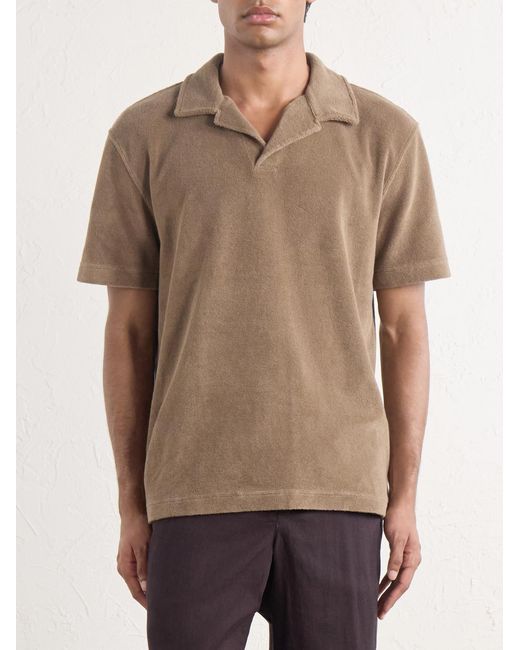 Orlebar Brown Natural Cotton-terry Polo-shirt for men