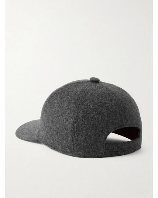 Loro Piana Black Logo-embroidered Storm System Baby Cashmere Baseball Cap