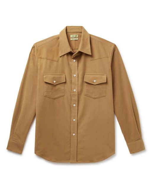 De Bonne Facture Natural Camargue Cotton-moleskin Shirt for men