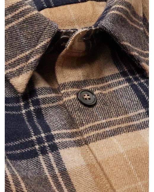 A.P.C. Multicolor Bobby Oversized Checked Wool-blend Flannel Overshirt for men