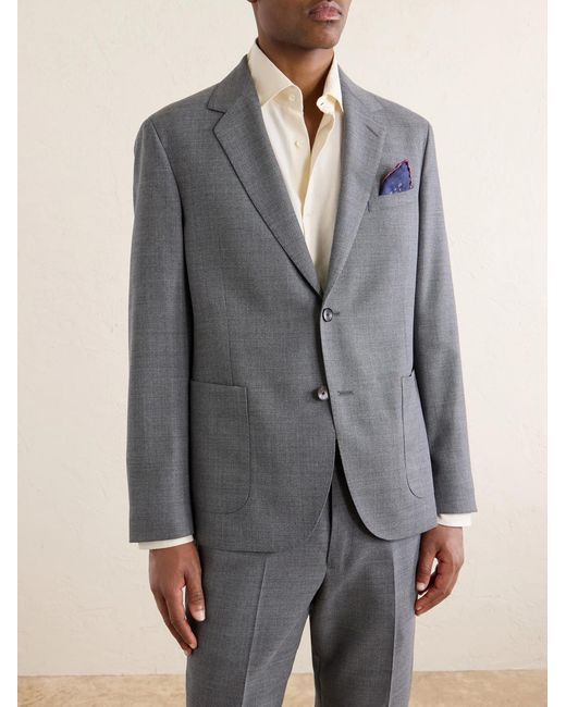Mr P. Gray Wool-hopsack Suit Jacket for men
