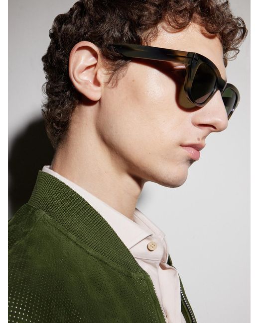 Tom Ford Green Caleb-02 Square-Frame Acetate Sunglasses for men