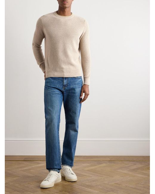 Loro Piana Natural City Birdseye Baby Cashmere Sweater for men