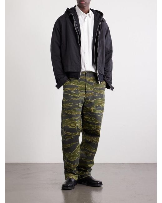 Orslow Green U.s. Army Fatigue Printed Straight-leg Rip-stop Cotton Trousers for men