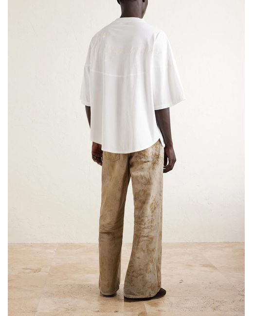 Jacquemus White Cotton-jersey T-shirt for men