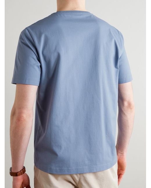Mr P. Blue Relaxed-Fit Organic And Recycled Cotton-Jersey T-Shirt for men