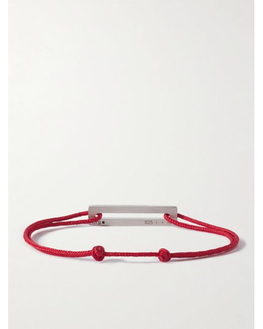 Le Gramme Red 1.7g Cord And Sterling Silver Bracelet for men
