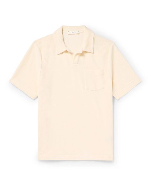 Mr P. White Organic Cotton-terry Polo Shirt for men