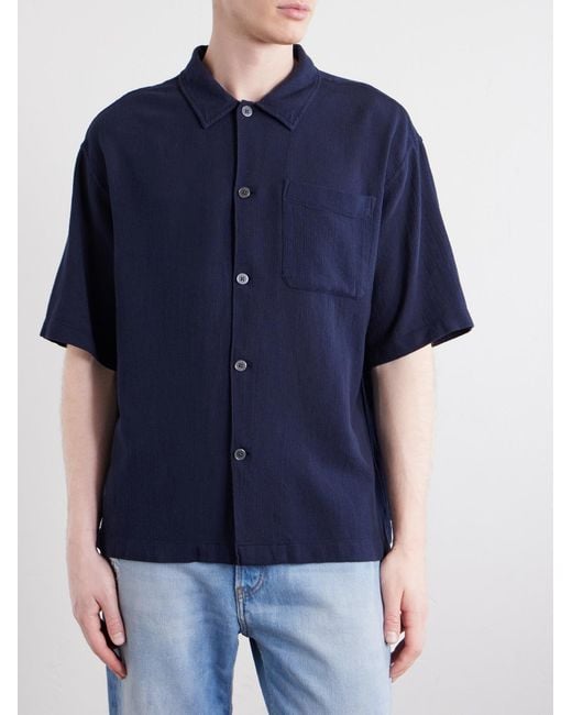 FRAME Blue Cotton Shirt for men