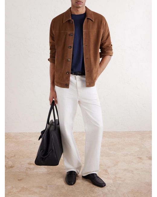 Eleventy Brown Suede Jacket for men