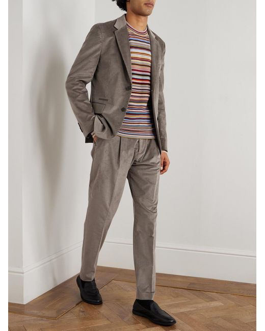 Paul Smith Gray Cotton-Blend Corduroy Blazer for men