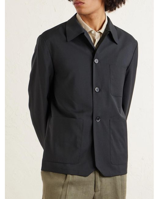 Barena Black Virgin Wool Overshirt for men