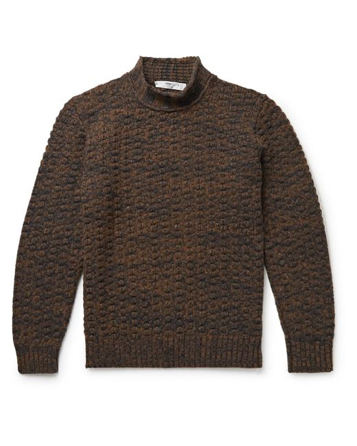 Inis Meáin Textured-knit Merino Wool And Cashmere-blend Mock-neck ...