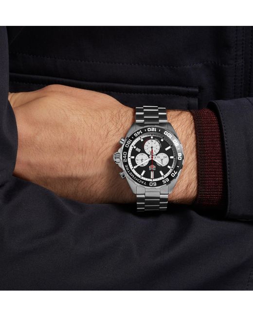 Tag Heuer Formula 1 Quartz Chronograph 43mm Stainless Steel Watch Ref No Caz101e Ba0842 In Silver Metallic For Men Lyst