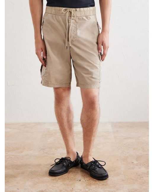 James Perse Natural Straight-Leg Stretch Cotton-Poplin Shorts for men