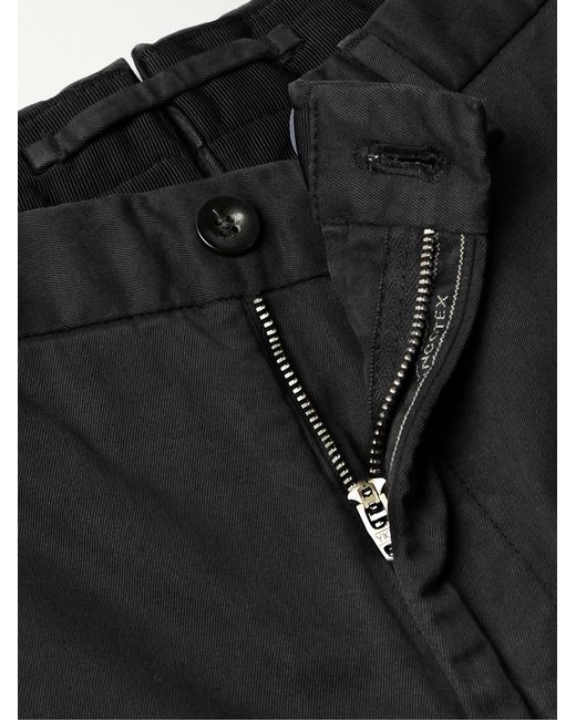 Slowear Black Tapered Stretch-Cotton Twill Trousers for men