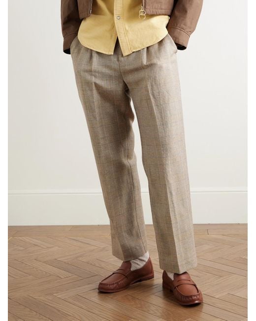 GRENSON Brown Simeon Leather Penny Loafers for men