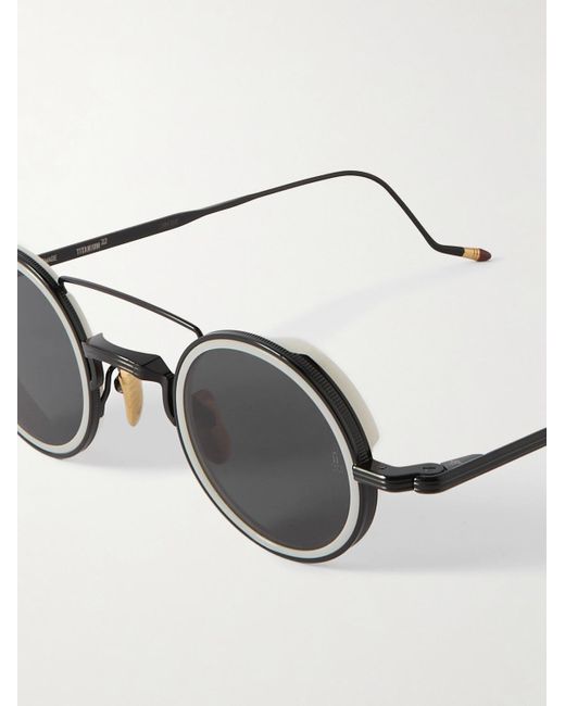 Jacques Marie Mage Metallic Ringo Round-Frame Metal And Acetate Sunglasses for men