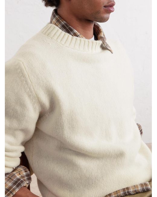 William Lockie Natural Wool Sweater for men