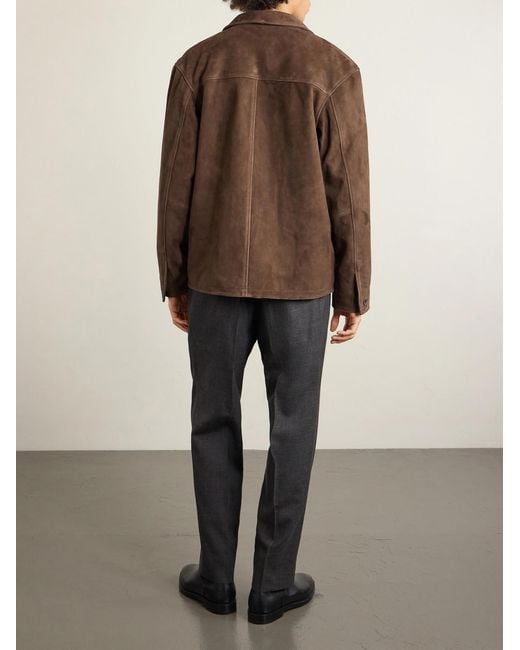 Officine Generale Brown Erickson Suede Jacket for men