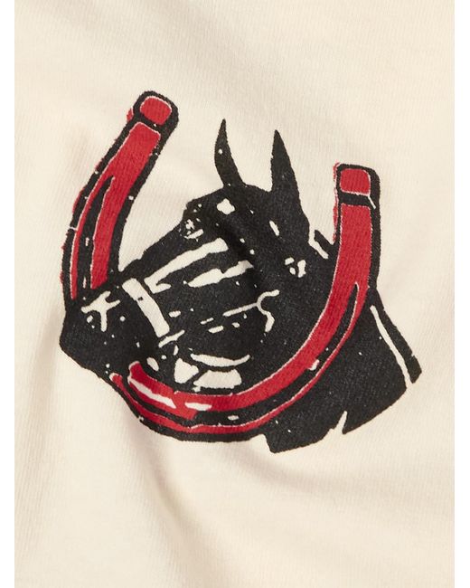 T-shirt in jersey di cotone con logo Valley Riders di One Of These Days in Natural da Uomo