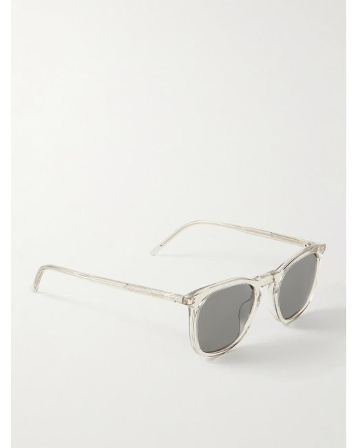 Saint Laurent Gray D-Frame Recycled-Acetate Sunglasses for men