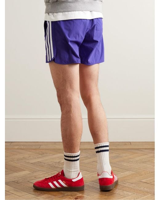 Adidas Originals Purple Adicolor Classics Sprinter Wide-leg Recycled-shell Shorts for men