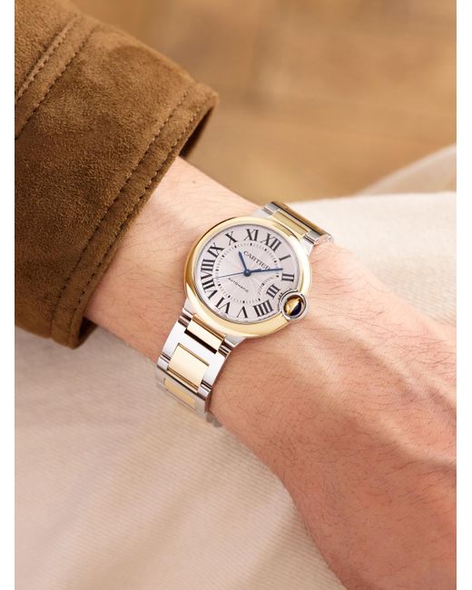 Cartier Black Ballon Bleu De Automatic 36Mm Stainless Steel And Watch, Ref. No. W2Bb0038 for men