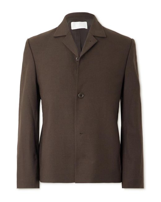 AMOMENTO アモメント ダブル ブレスト ウール ジャケット BROWN Amomento Wool-Blend Jacket in Brown for Men | Lyst