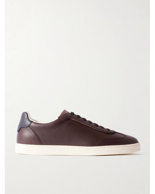 Brunello Cucinelli Brown Coda Di Rondine Leather Sneakers for men